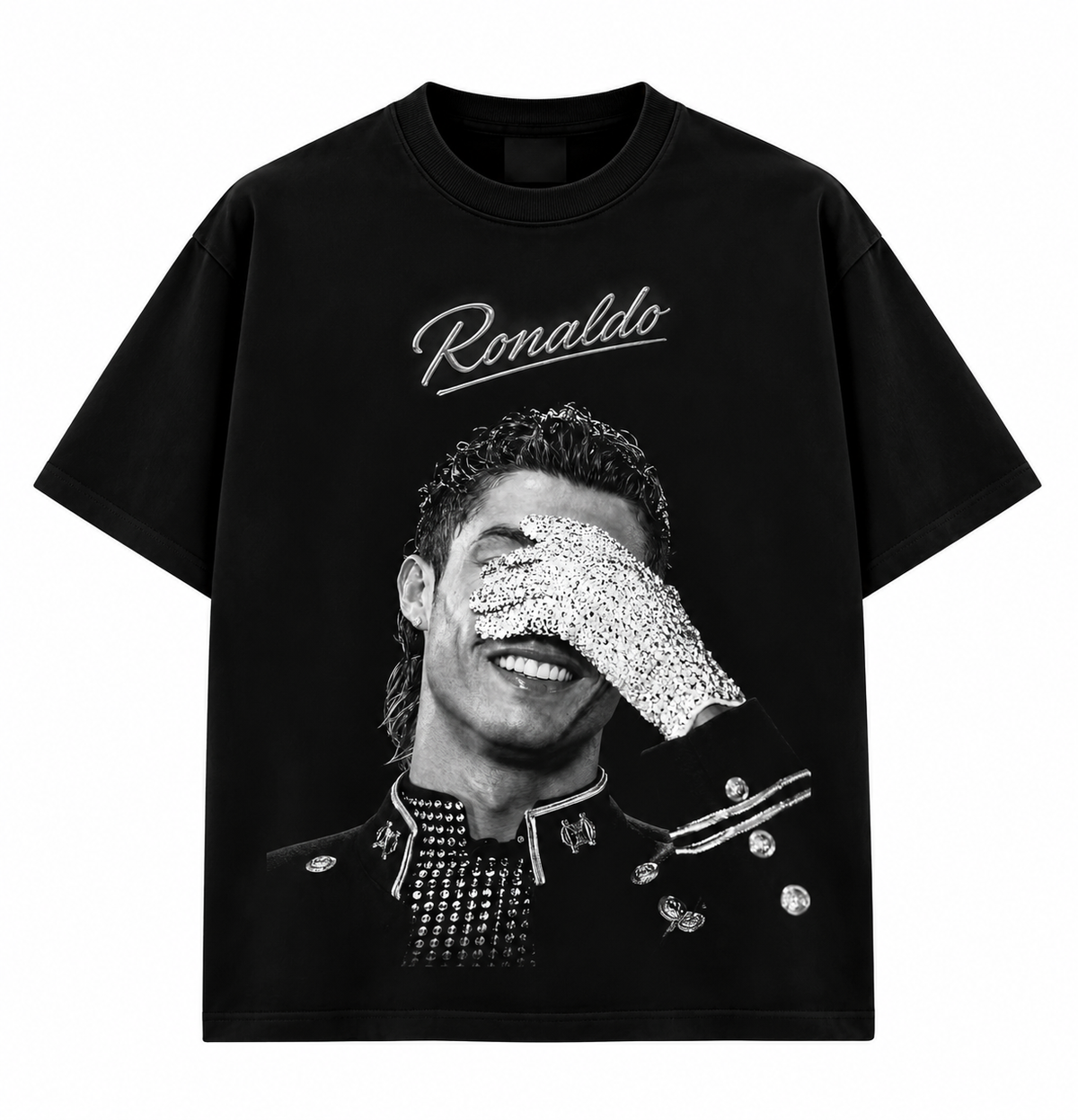 Ronaldo x Michael Jackson Black T-Shirt – Iconic Style
