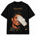 MJ x Ronaldo Black T-Shirt – Legends Tribute Graphic Tee