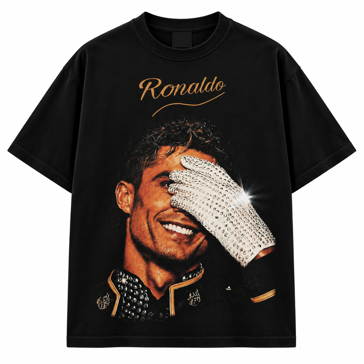 MJ x Ronaldo Black T-Shirt – Legends Tribute Graphic Tee