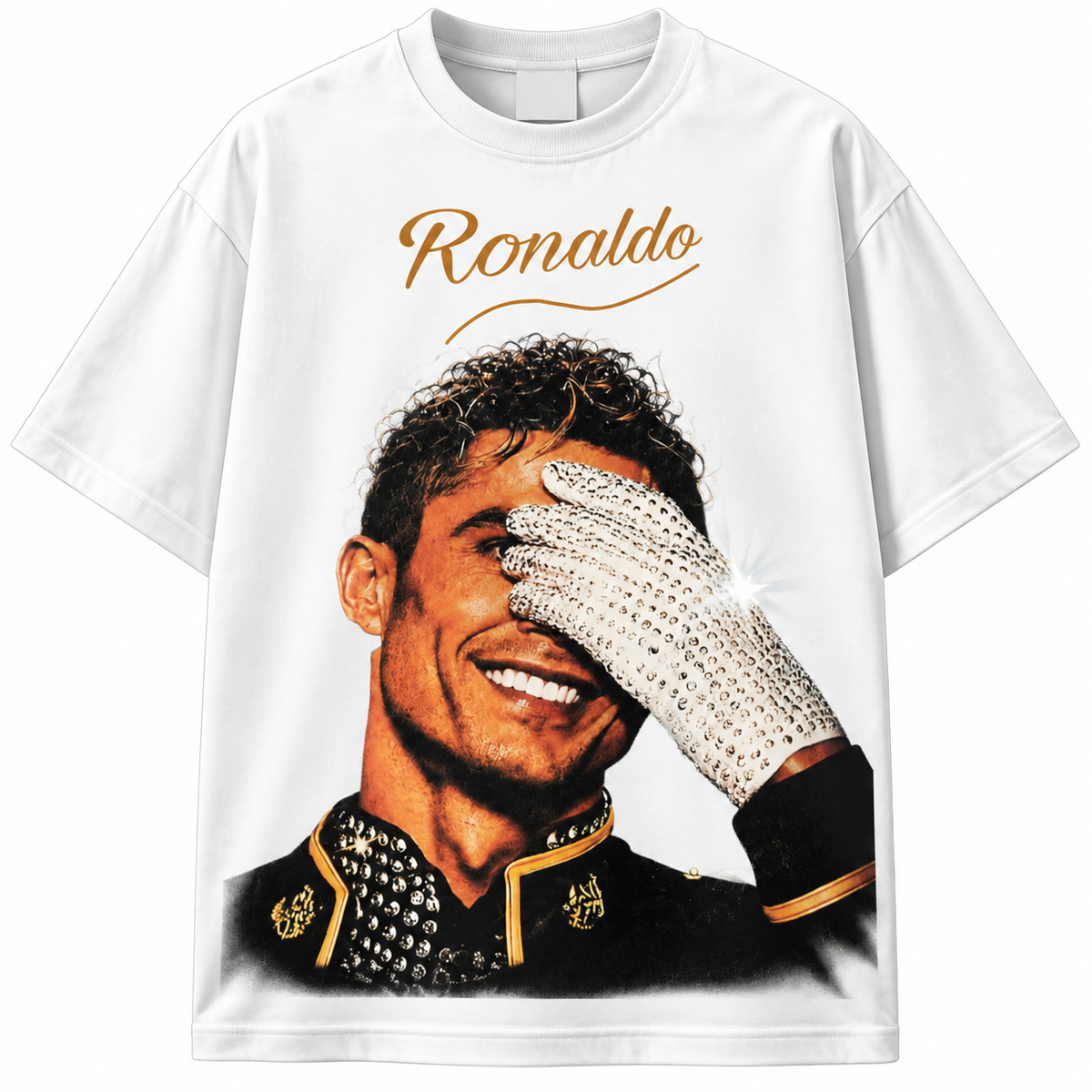 MJ x Ronaldo Black T-Shirt – Legends Tribute Graphic Tee