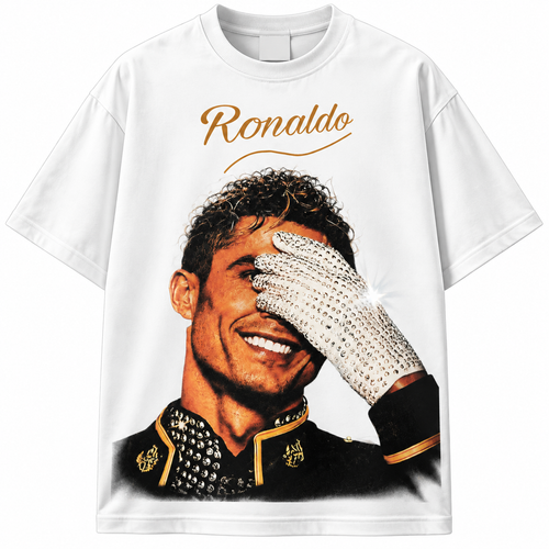 MJ x Ronaldo Black T-Shirt – Legends Tribute Graphic Tee