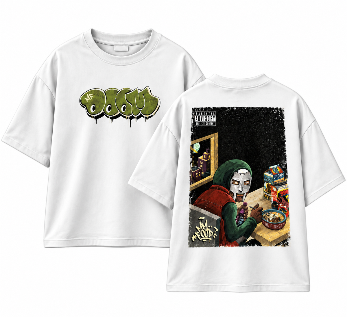 MF DOOM MM FOOD Vintage Graphic Oversized T-Shirt