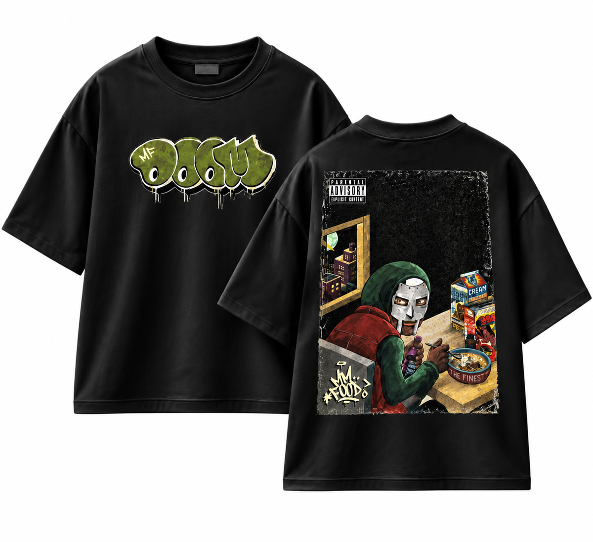 MF DOOM MM FOOD Vintage Graphic Oversized T-Shirt
