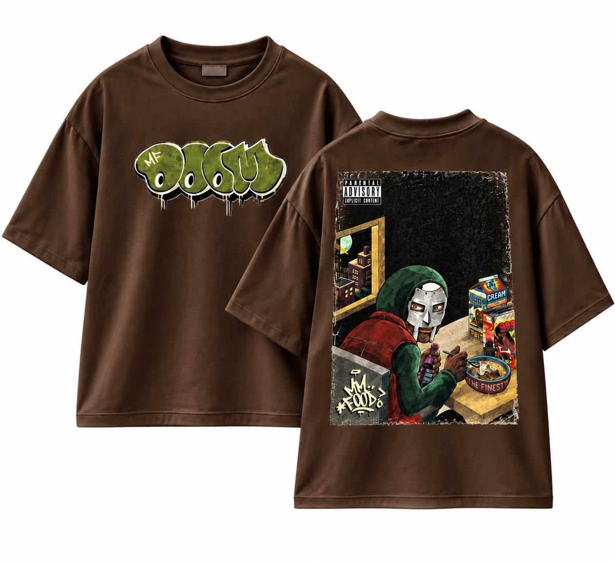 MF DOOM MM FOOD Vintage Graphic Oversized T-Shirt