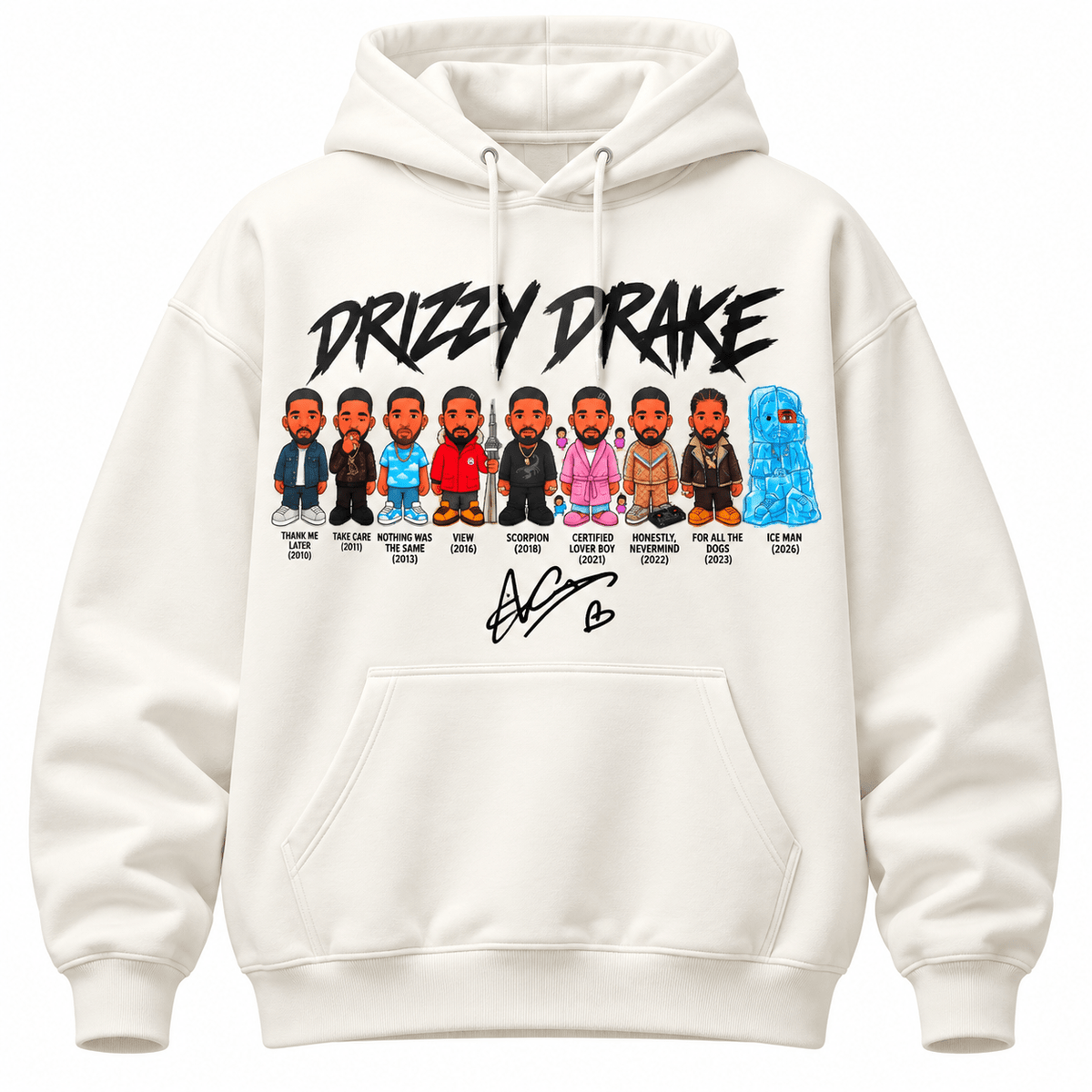 Drizzy Drake Album Evolution Graphic Hoodie - Nomad.Ma