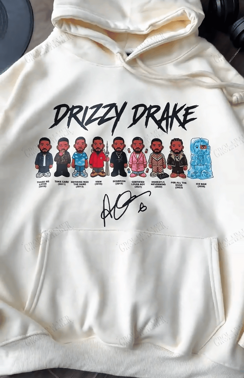 Drizzy Drake Album Evolution Graphic Hoodie - Nomad.Ma