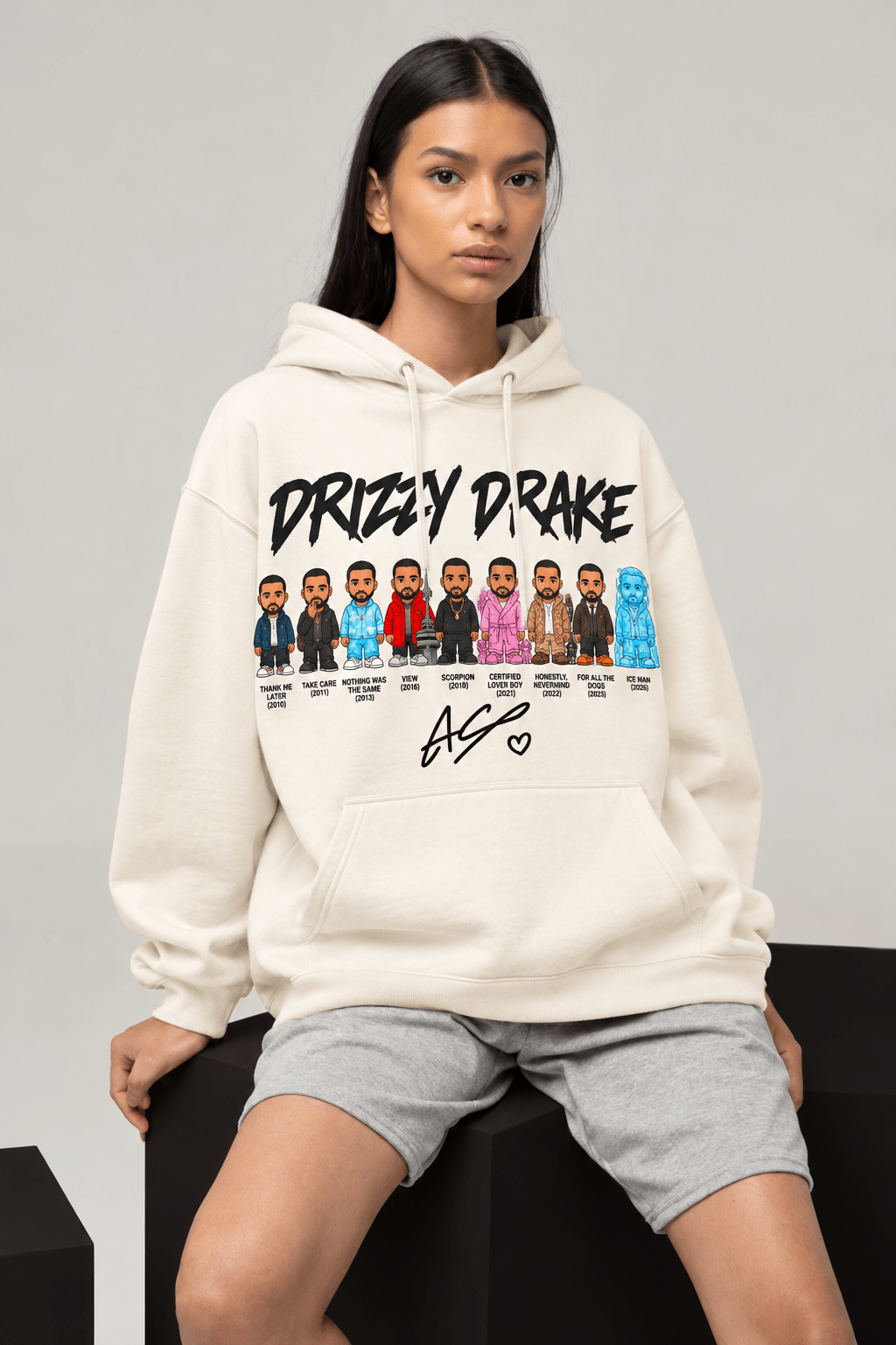 Drizzy Drake Album Evolution Graphic Hoodie - Nomad.Ma