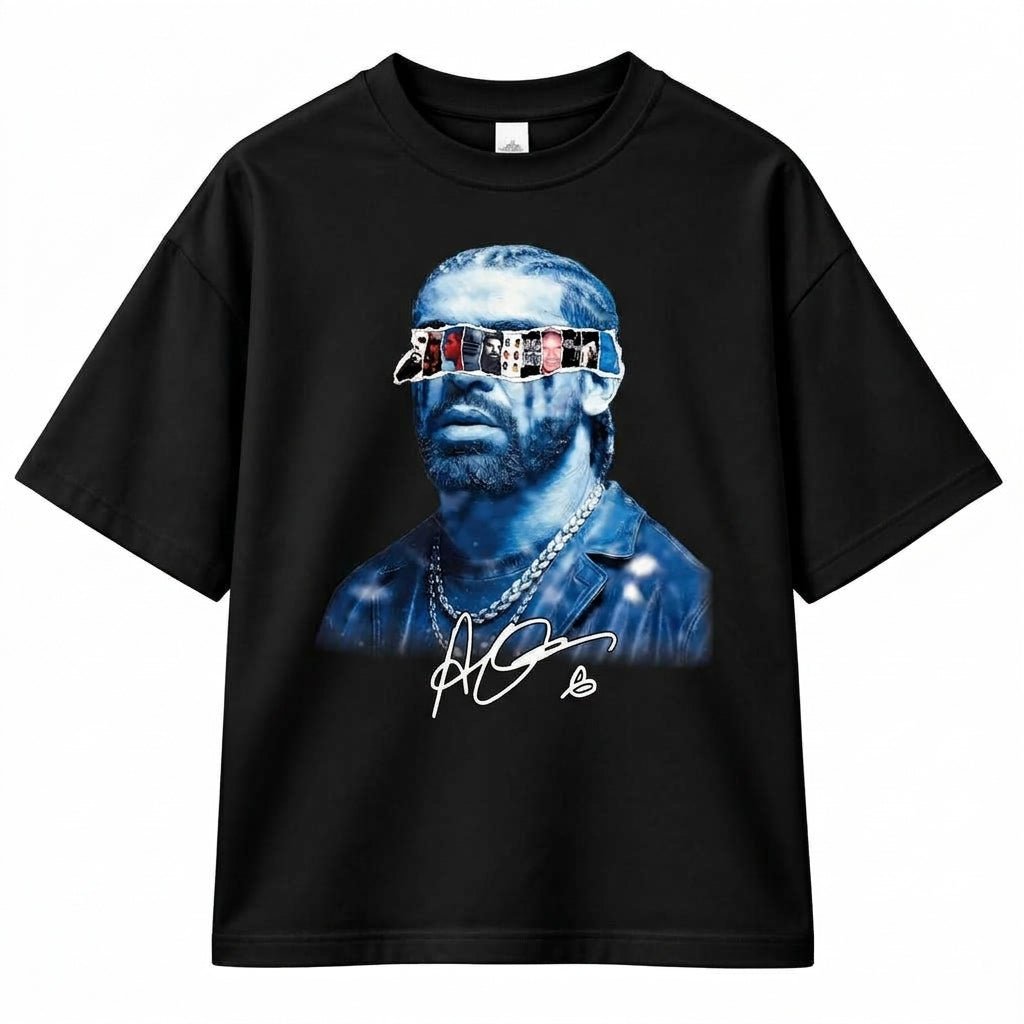 NOMAD Drake Discography Collage Oversized T-Shirt – Premium Music Streetwear Edition - Nomad.Ma