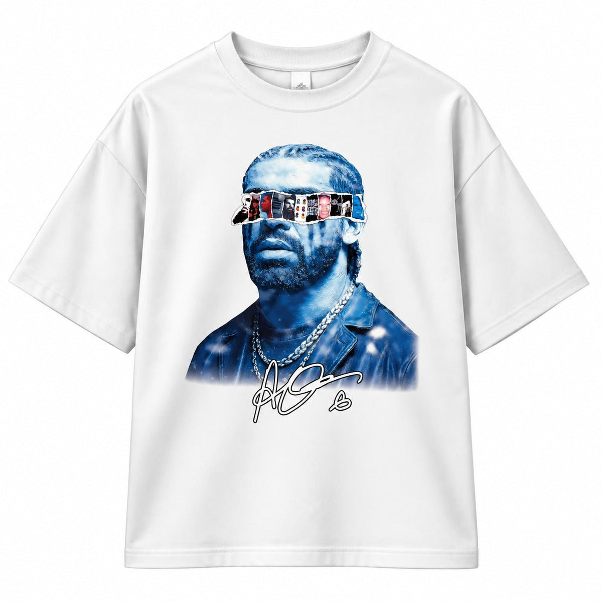 NOMAD Drake Discography Collage Oversized T-Shirt – Premium Music Streetwear Edition - Nomad.Ma
