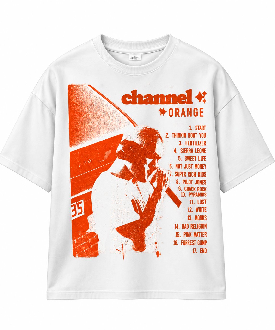 NOMAD Frank Ocean Channel Orange Album Oversized T-Shirt – Premium Music Streetwear Edition - Nomad.Ma